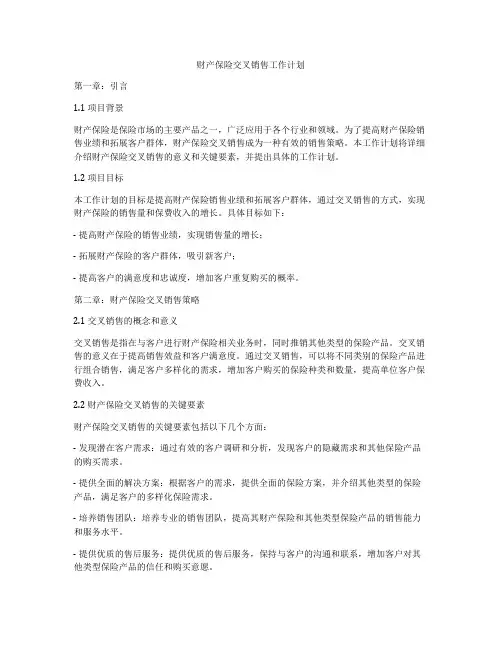 财产保险交叉销售工作计划