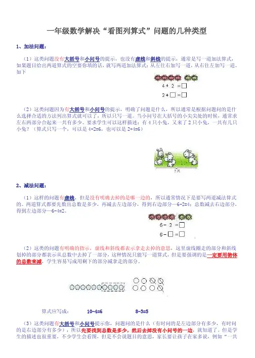 苏教版数学一年级上册看图列式练习卷【精品】
