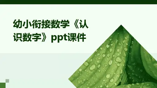 幼小衔接数学《认识数字》ppt课件