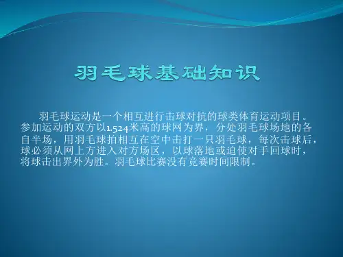 羽毛球基础知识