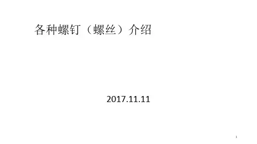 通用技术各种螺钉螺丝介绍ppt课件