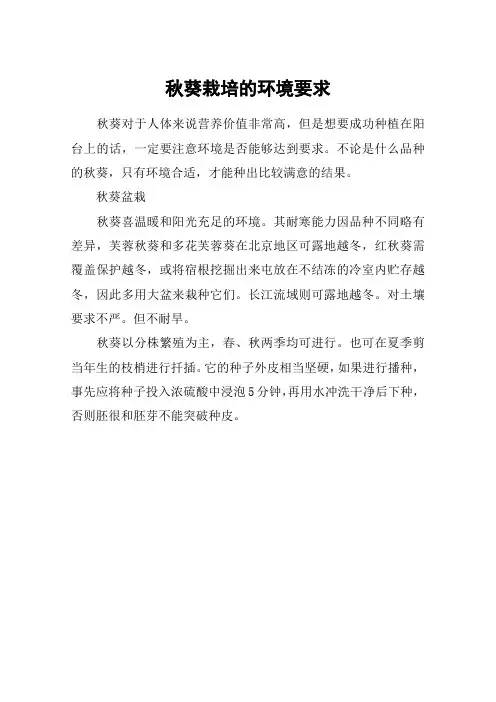 秋葵栽培的环境要求