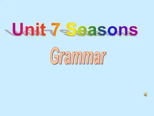 牛津译林版英语 8上unit7  seasons grammar课件(43张)