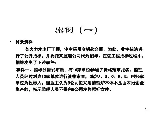 招投标案例分析ppt课件