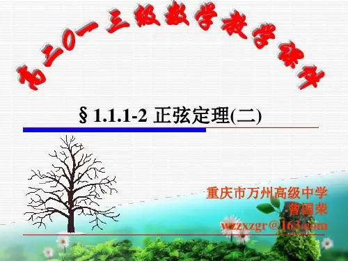 §1.1.1-2 正弦定理(二)