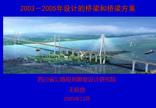 四川省公路勘察设计研究院2003-2005年设计的桥梁和桥梁方案——王应良