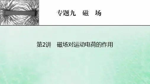 2023版高考物理一轮总复习专题9磁场第2讲磁吃运动电荷的作用课件