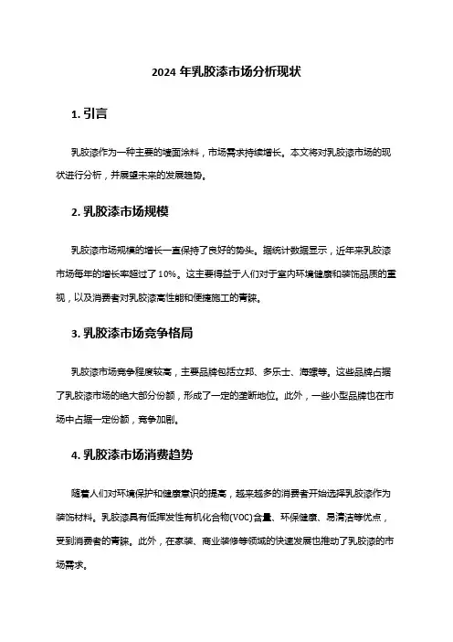 2024年乳胶漆市场分析现状