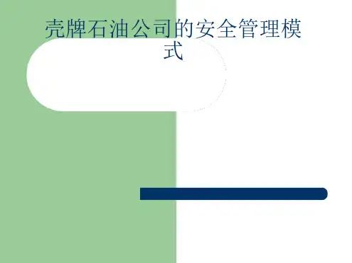 壳牌石油公司安全管理模式