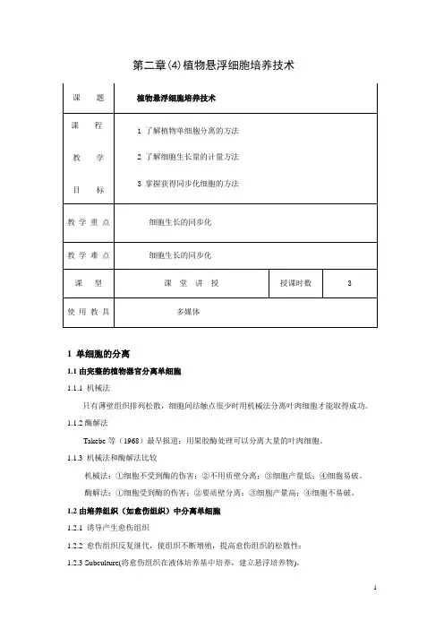 第二章(4)植物悬浮细胞培养