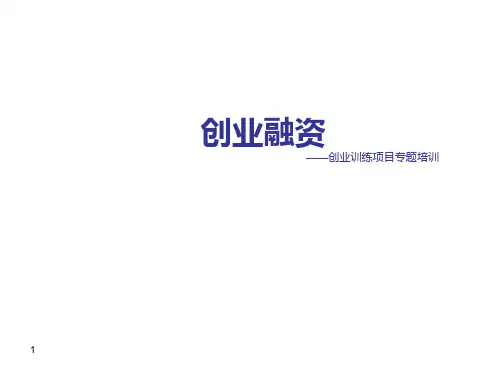 创业管理课件创业融资完整版ppt课件