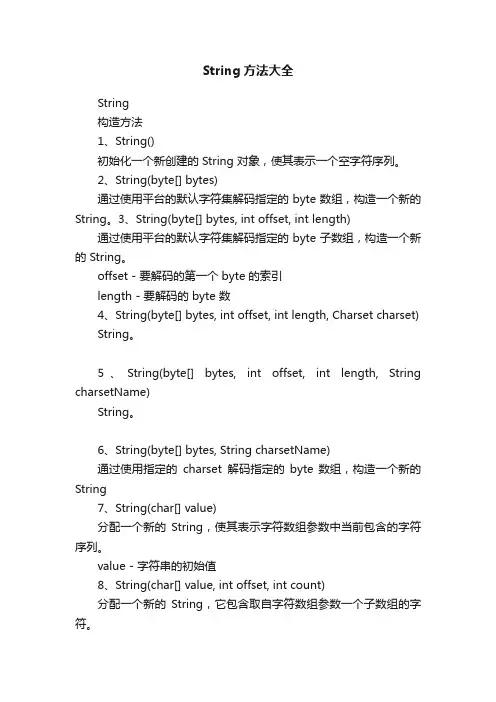 String方法大全