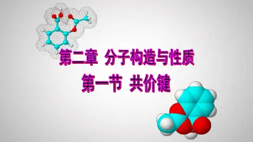 选修3,第二章第一节,共价键