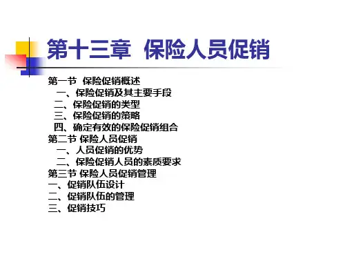 第十三章人员促销