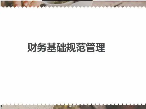 财务基础规范管理  ppt课件