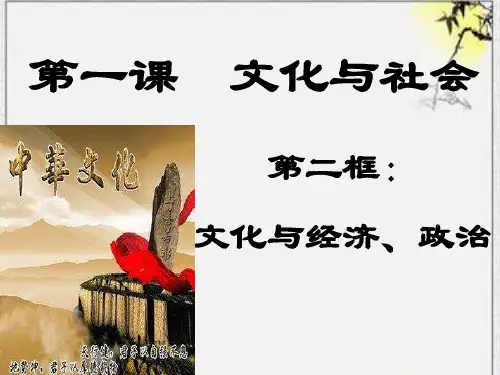 1.1.2《文化与经济、政治》解析