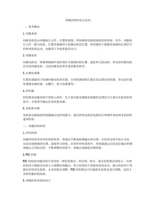 伺服控制知识点总结