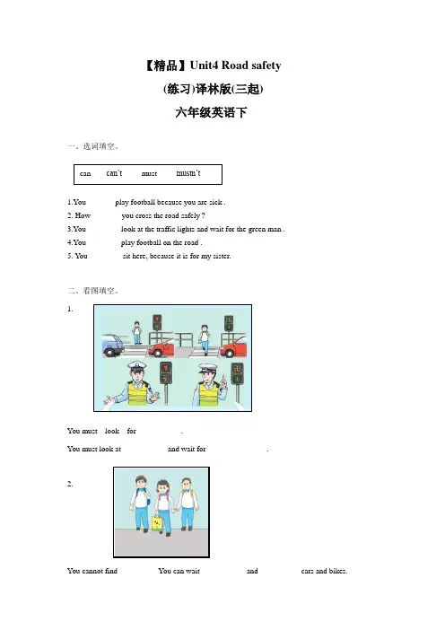 苏教译林版英语六年级下册第四单元练习及解析 2