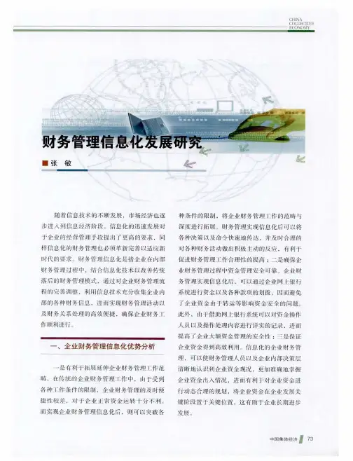 财务管理信息化发展研究