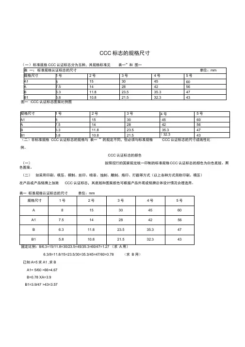 标志尺寸及计算