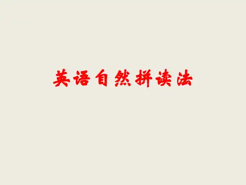 初中英语自然拼读法(共52张PPT)