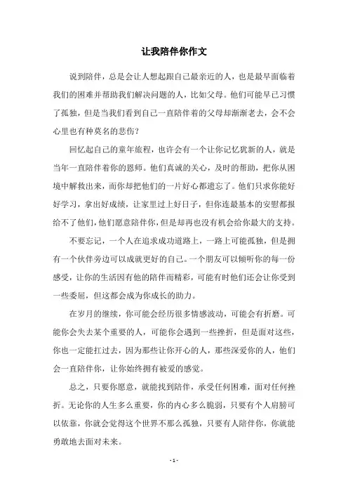 让我陪伴你作文