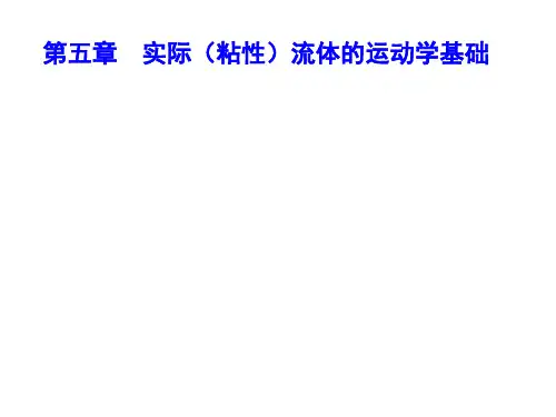 第五章  实际(粘性)流体动力学基础