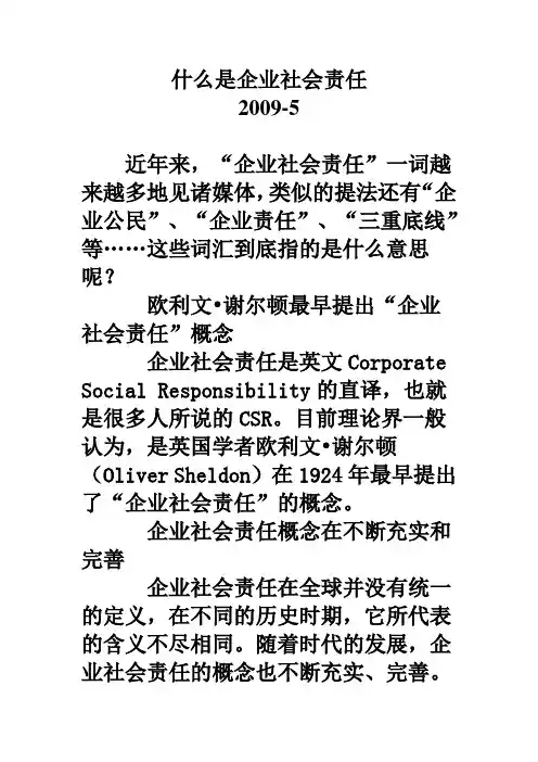 企业社会责任定义 2