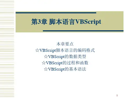 脚本语言VBSPPT演示文稿