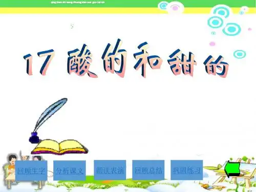 部编版二年级语文上册17《酸的和甜的》ppt课件0