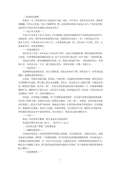 兔子发情