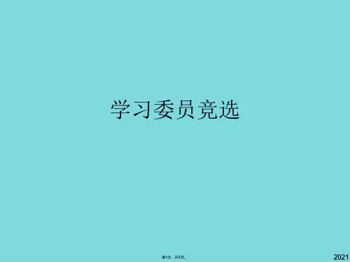 学习委员竞选(共6张PPT)