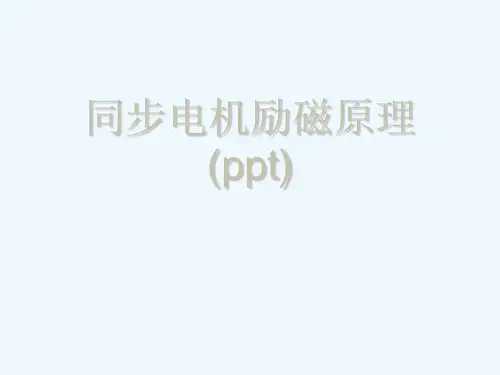 同步电机励磁原理(ppt)