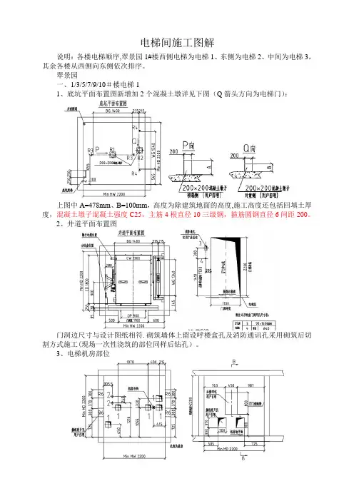 电梯间施工图解