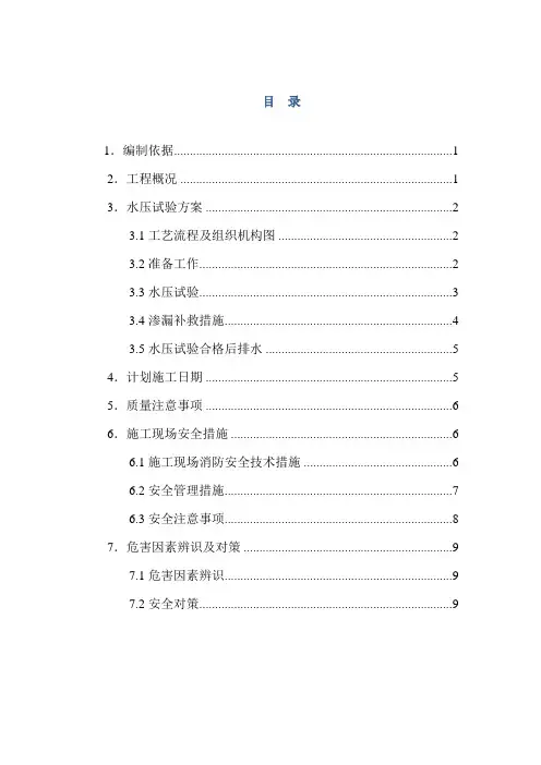 水压试验方案