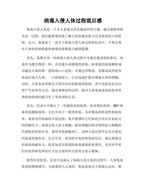 病毒入侵人体过程观后感