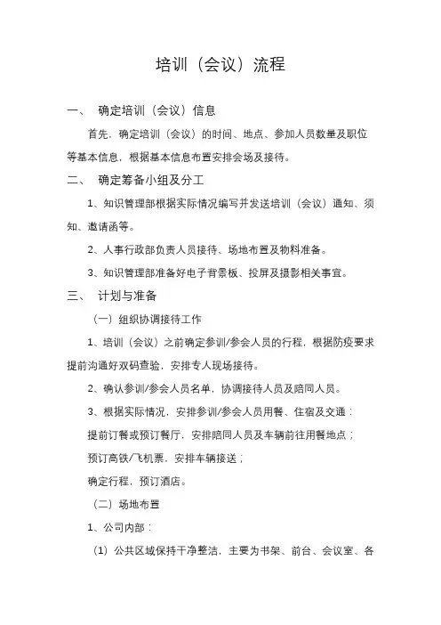 培训(会议)流程