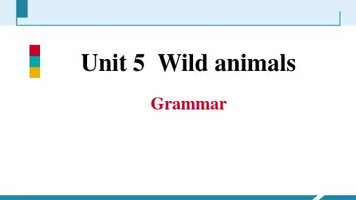 牛津译林版英语八年级上册Unit 5 Wild animalsGrammar  习题课件