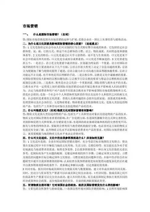 国际市场营销学