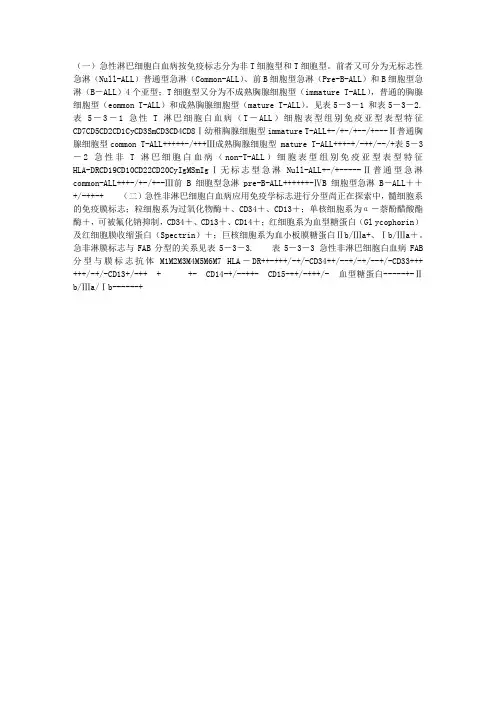 急性白血病免疫学分型