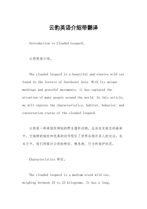 云豹英语介绍带翻译