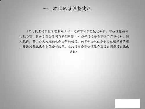 火电厂组织结构与部门设置
