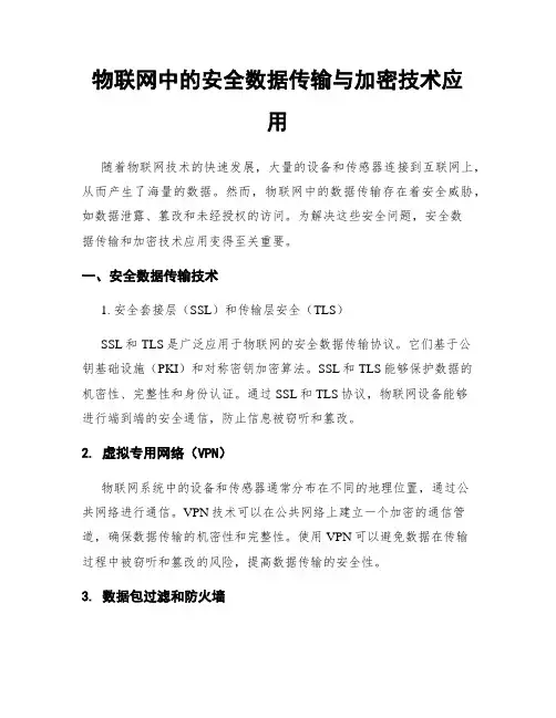 物联网中的安全数据传输与加密技术应用