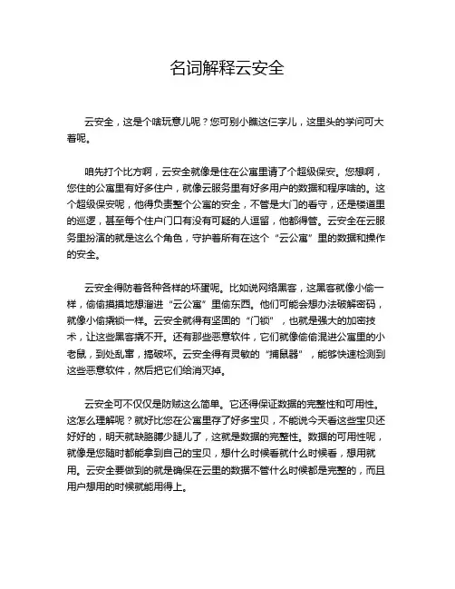 名词解释云安全