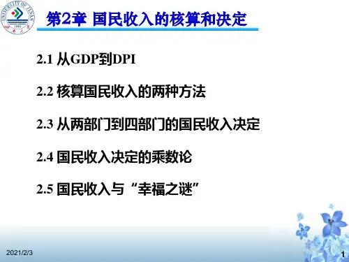 第二章国民收入的核算和决定精品PPT课件