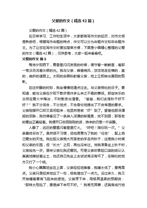 父爱的作文（精选42篇）