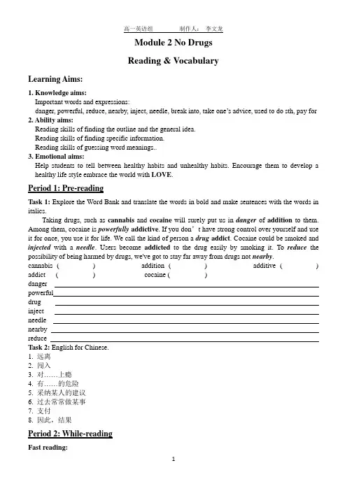 Guiding paper of Module 2 No Drugs