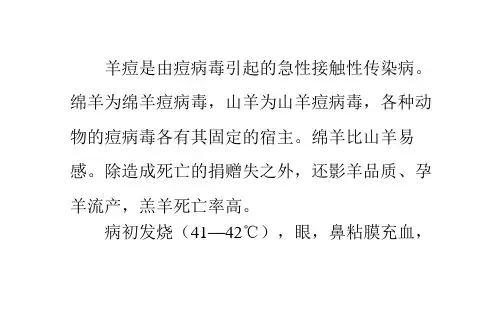 羊痘的症状与治疗