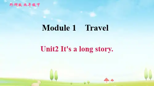 外研版九年级英语下册Module 1 Travel Unit2 It's a long story.【习题课件】
