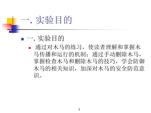 实验4-木马及病毒攻击与防范65页